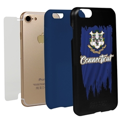 
Guard Dog Connecticut Torn State Flag Hybrid Phone Case for iPhone 7/8/SE