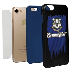 
Guard Dog Connecticut Torn State Flag Hybrid Phone Case for iPhone 7/8/SE