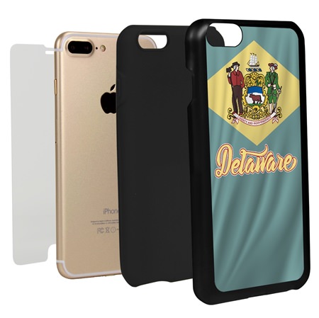 Guard Dog Delaware State Flag Hybrid Phone Case for iPhone 7 Plus / 8 Plus
