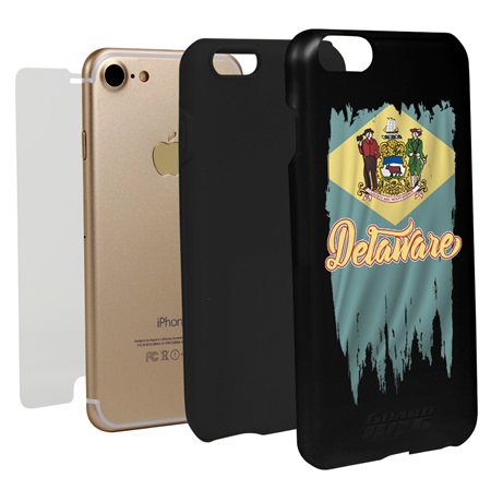 Guard Dog Delaware Torn State Flag Hybrid Phone Case for iPhone 7/8/SE
