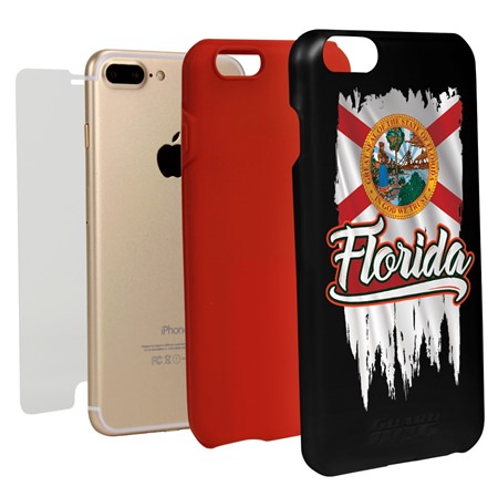 Guard Dog Florida Torn State Flag Hybrid Phone Case for iPhone 7 Plus / 8 Plus

