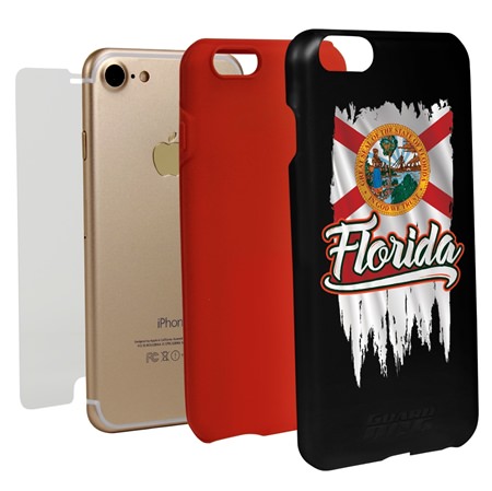 Guard Dog Florida Torn State Flag Hybrid Phone Case for iPhone 7/8/SE
