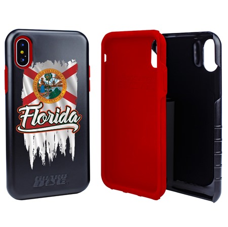 Guard Dog Florida Torn State Flag Hybrid Phone Case for iPhone X / Xs
