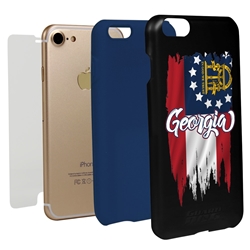 
Guard Dog Georgia Torn State Flag Hybrid Phone Case for iPhone 7/8/SE