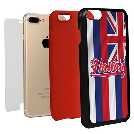 Guard Dog Hawaii State Flag Hybrid Phone Case for iPhone 7 Plus / 8 Plus

