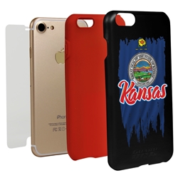 
Guard Dog Kansas Torn State Flag Hybrid Phone Case for iPhone 7/8/SE