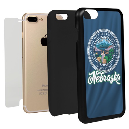 Guard Dog Nebraska State Flag Hybrid Phone Case for iPhone 7 Plus / 8 Plus
