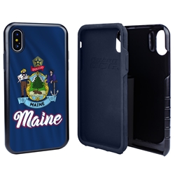 
Guard Dog Maine State Flag Hybrid Phone Case for iPhone X / Xs