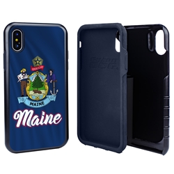 
Guard Dog Maine State Flag Hybrid Phone Case for iPhone X / Xs