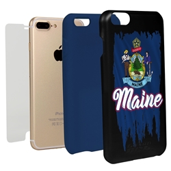 
Guard Dog Maine Torn State Flag Hybrid Phone Case for iPhone 7 Plus / 8 Plus