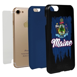 
Guard Dog Maine Torn State Flag Hybrid Phone Case for iPhone 7/8/SE