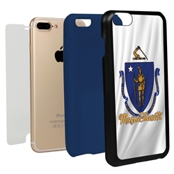 
Guard Dog Massachusetts State Flag Hybrid Phone Case for iPhone 7 Plus / 8 Plus