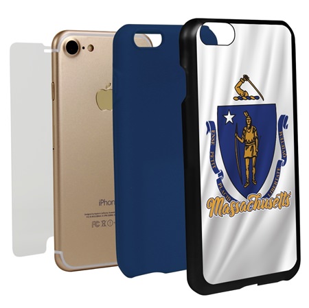 Guard Dog Massachusetts State Flag Hybrid Phone Case for iPhone 7/8/SE
