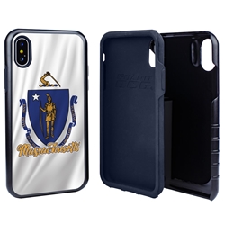 
Guard Dog Massachusetts State Flag Hybrid Phone Case for iPhone X / Xs