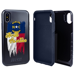 
Guard Dog North Carolina Torn State Flag Hybrid Phone Case for iPhone X / Xs