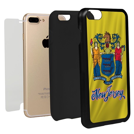 Guard Dog New Jersey State Flag Hybrid Phone Case for iPhone 7 Plus / 8 Plus
