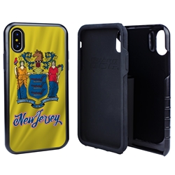 
Guard Dog New Jersey State Flag Hybrid Phone Case for iPhone X / Xs