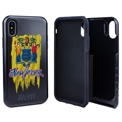 
Guard Dog New Jersey Torn State Flag Hybrid Phone Case for iPhone X / Xs