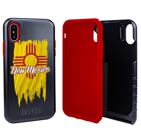 Guard Dog New Mexico Torn State Flag Hybrid Phone Case for iPhone X / Xs
