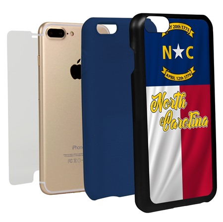 Guard Dog North Carolina State Flag Hybrid Phone Case for iPhone 7 Plus / 8 Plus
