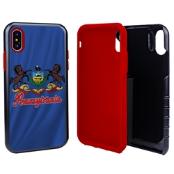 
Guard Dog Pennsylvania State Flag Hybrid Phone Case for iPhone X / Xs