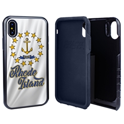 
Guard Dog Rhode Island State Flag Hybrid Phone Case for iPhone X / Xs