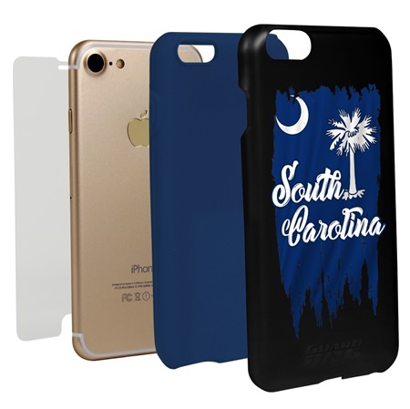 Guard Dog South Carolina Torn State Flag Hybrid Phone Case for iPhone 7/8/SE
