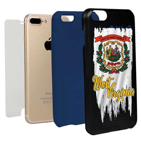 Guard Dog West Virginia Torn State Flag Hybrid Phone Case for iPhone 7 Plus / 8 Plus
