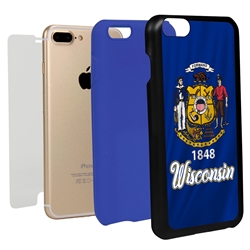
Guard Dog Wisconsin State Flag Hybrid Phone Case for iPhone 7 Plus / 8 Plus
