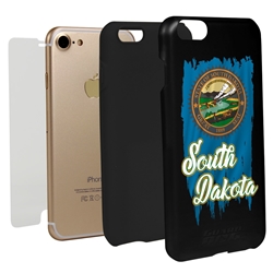
Guard Dog South Dakota Torn State Flag Hybrid Phone Case for iPhone 7/8/SE