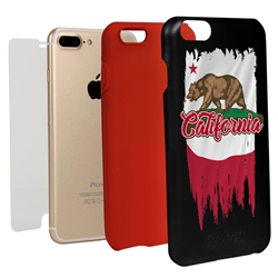 
Guard Dog California Torn State Flag Hybrid Phone Case for iPhone 7 Plus / 8 Plus
