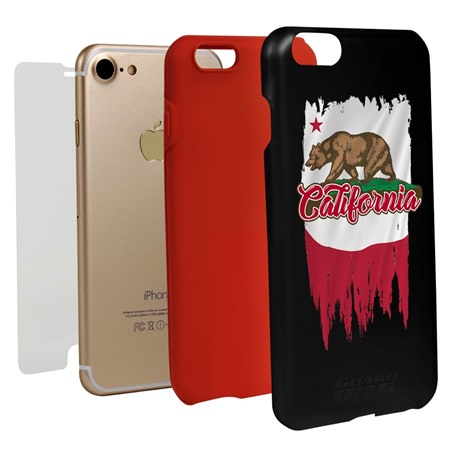 Guard Dog California Torn State Flag Hybrid Phone Case for iPhone 7/8/SE

