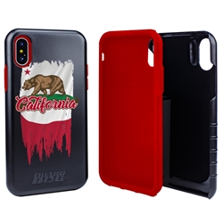 
Guard Dog California Torn State Flag Hybrid Phone Case for iPhone X / Xs