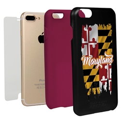 
Guard Dog Maryland Torn State Flag Hybrid Phone Case for iPhone 7 Plus / 8 Plus