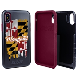 
Guard Dog Maryland Torn State Flag Hybrid Phone Case for iPhone X / Xs