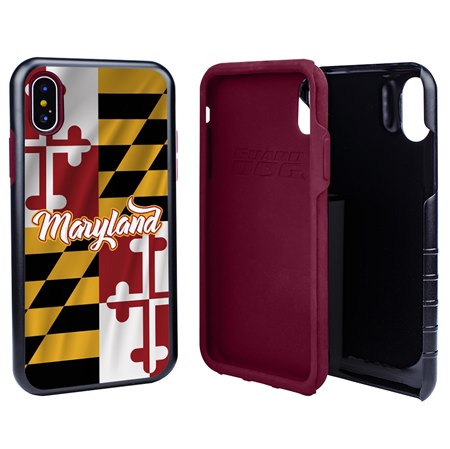 Guard Dog Maryland State Flag Hybrid Phone Case for iPhone X / Xs
