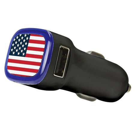 American Flag Collection 2-Port USB Car Charger
