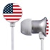 American Flag Collection Scorch Earbuds Mic with BudBag
