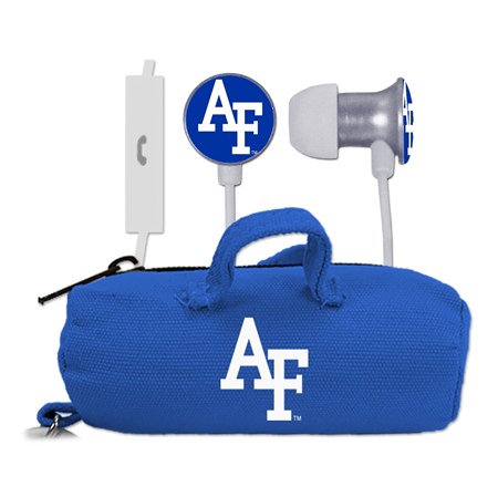 Air Force Falcons Scorch Earbuds  + Mic with BudBag
