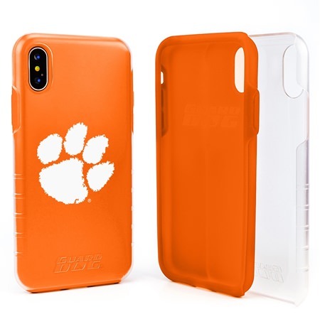 Guard Dog Clemson Tigers Clear Hybrid Phone Case for iPhone XS Max 
