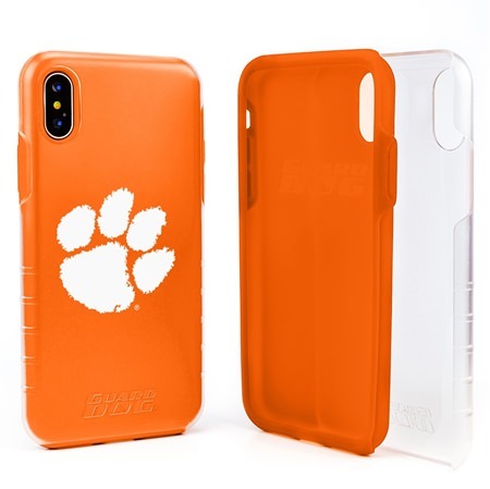 Guard Dog Clemson Tigers Clear Hybrid Phone Case for iPhone XS Max 
