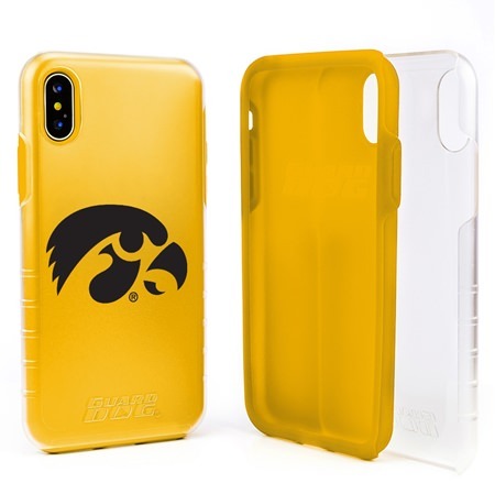 Guard Dog Iowa Hawkeyes Clear Hybrid Phone Case for iPhone XS Max 
