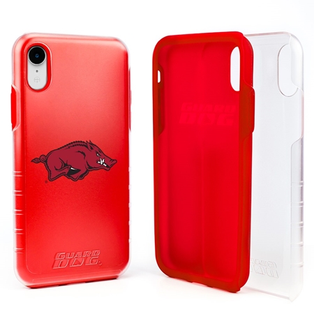 Guard Dog Arkansas Razorbacks Clear Hybrid Phone Case for iPhone XR 
