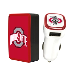 
Ohio State Buckeyes Wall Charger / Car Charger Pack