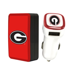 
Georgia Bulldogs Wall Charger / Car Charger Pack