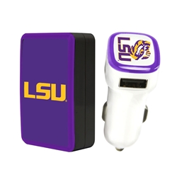 
LSU Tigers Wall Charger / Car Charger Pack