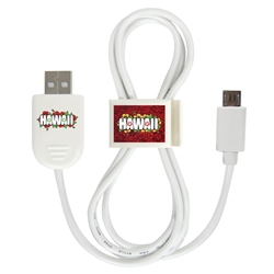 
Hawaii Flower Micro USB Cable with QuikClip