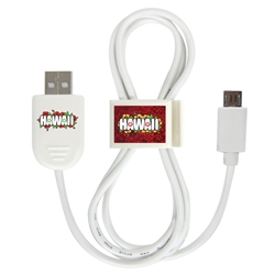 
Hawaii Flower Micro USB Cable with QuikClip