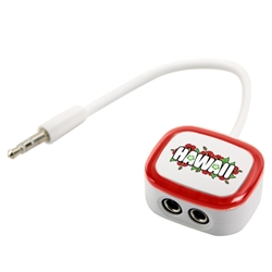 
Hawaii Flower 2-Way Earbud Splitter