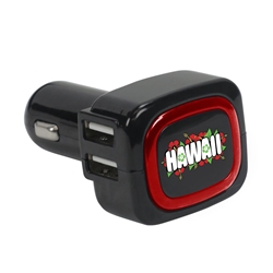
Hawaii Flower 4-Port USB Car Charger